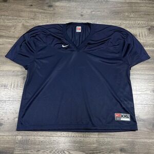 Nike Shirt Mens 2XL Blue Mesh Football Practice Jersey Short Sleeve Athletic